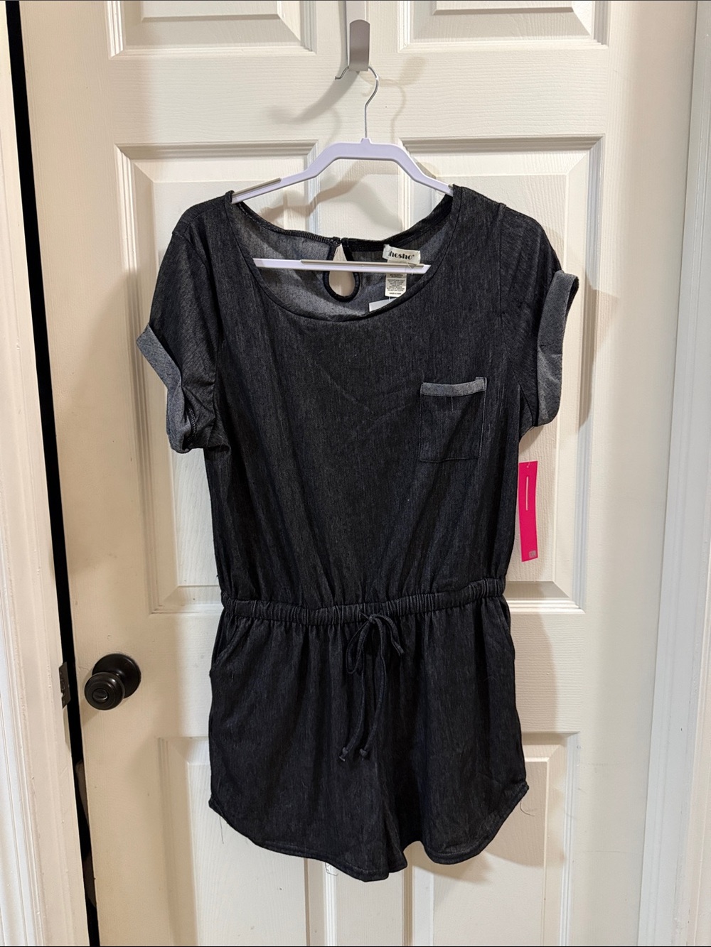 shosho Dark Blue Denim-Style Tank Top - Picture 1 of 3
